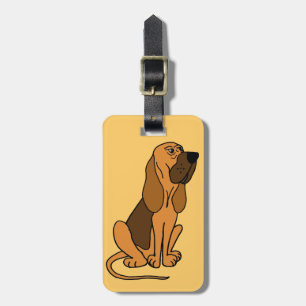Funny Bloodhound Puppy Dog Luggage Tag