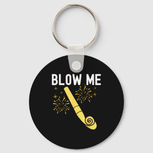 Funny Blow Me Kiss Me Happy New Year Couple Matchi Key Ring