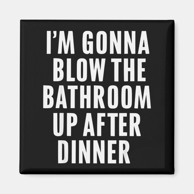 Funny Blow The Bathroom Adult Humor Inappropriate  Magnet (Front)