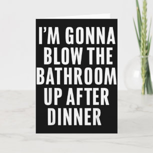 Funny Blow The Bathroom Adult Humour Inappropriate Card