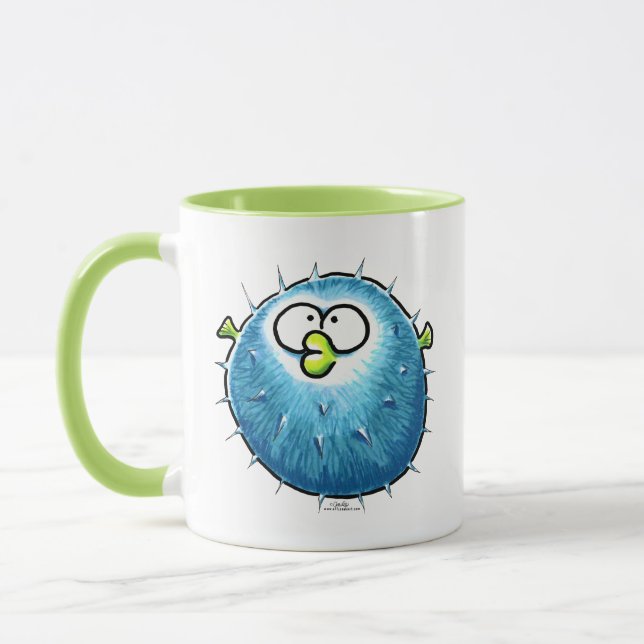 Funny Blowfish Mug (Left)