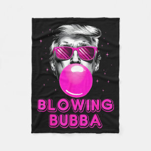 Funny Blowing Bubba  Fleece Blanket
