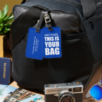 Funny Blue Bag Attention Travel