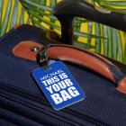 Funny Blue Bag Attention Travel