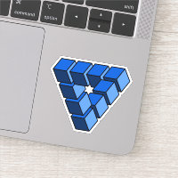 Funny Blue Black Toy Blocks Triangle Art