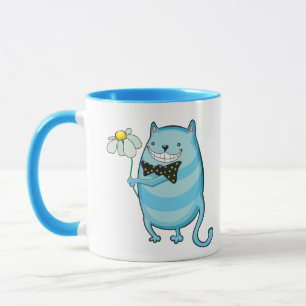 Funny Blue Cat Mug