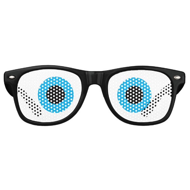 Funny blue eyes party shades costume prop (Front)