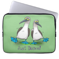 Funny blue footed boobies cartoon illustration