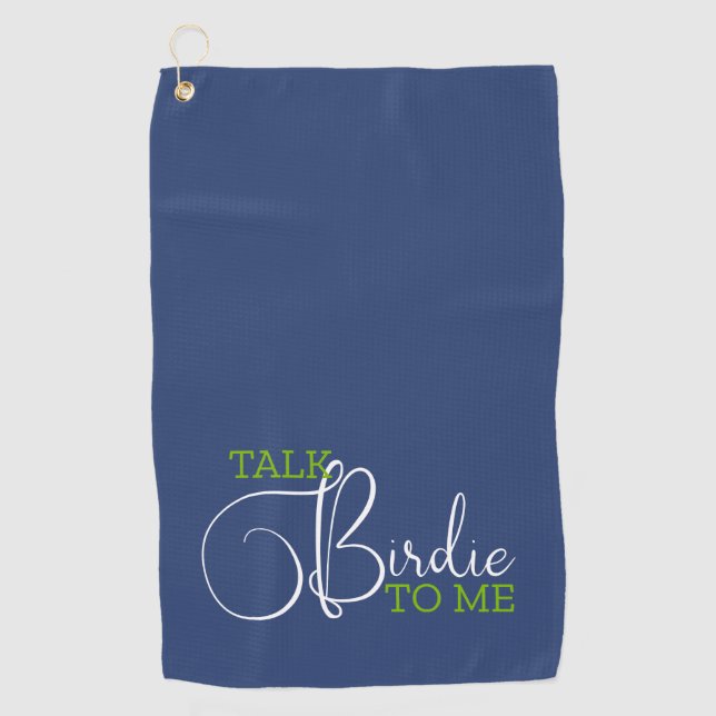 Funny Blue Green Golf Joke Towel (Front)