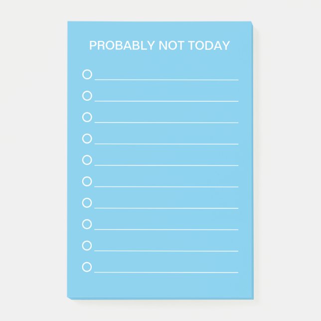 Funny Blue List Maker Post-it Notes (Front)