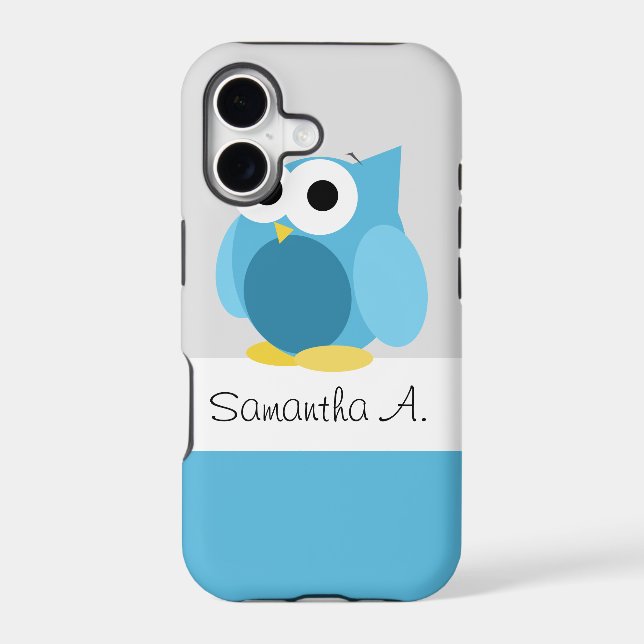 Funny Blue Owl - Personalised iPhone 5 Case (Back)
