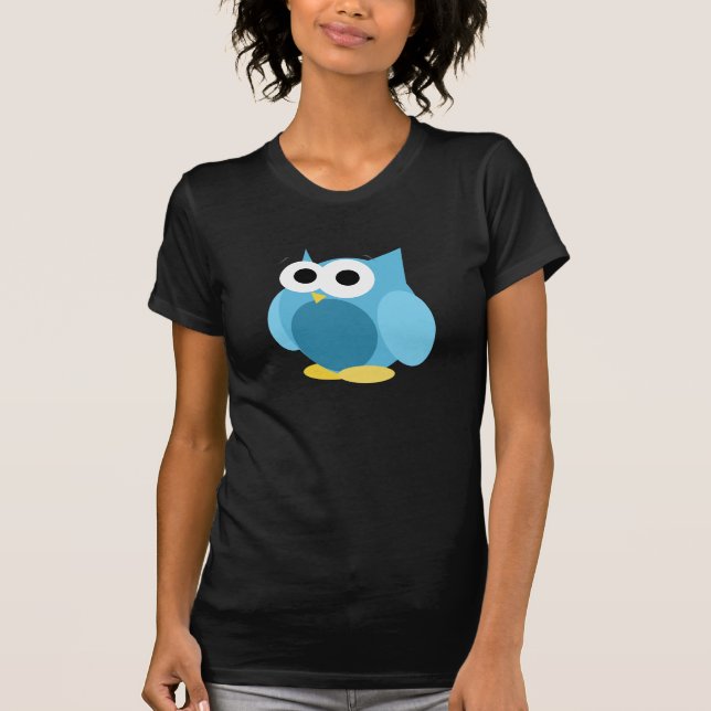Funny Blue Owl T-Shirt (Front)