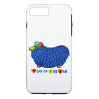 Funny Blue Ram Chinese Year Zodiac iPhone