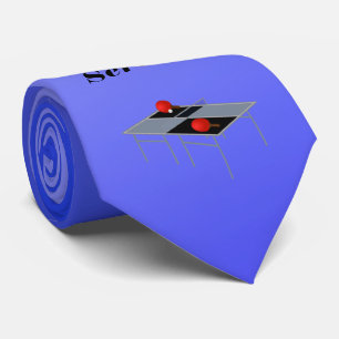 Funny Blue Table Tennis, Neck Tie