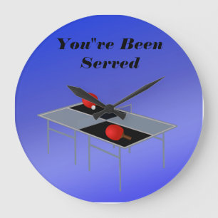 Funny Blue Table Tennis,  Wall Clock
