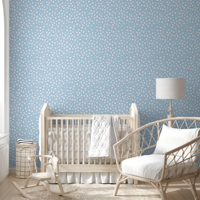 Funny Blue-White Pattern Wallpaper (Kids)