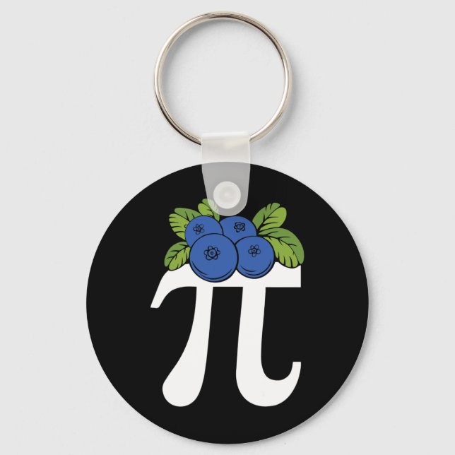 Funny Blueberry Pi Day  Key Ring (Front)