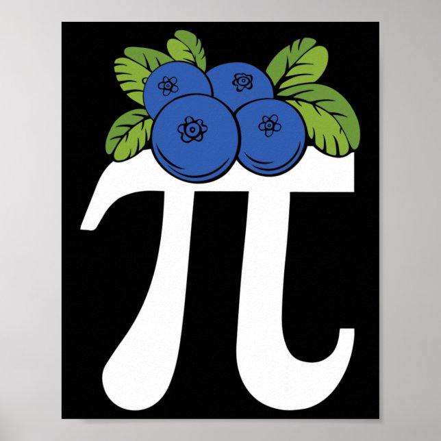 Funny Blueberry Pi Day  Poster (Front)