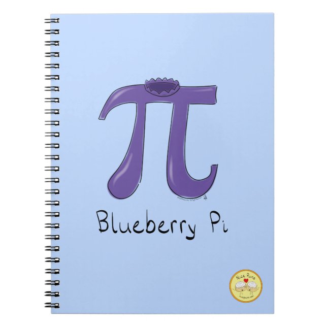 Funny Blueberry Pi Symbol Math Teacher Notebook (Front)