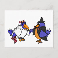 Funny Bluebirds Bride and Groom Wedding