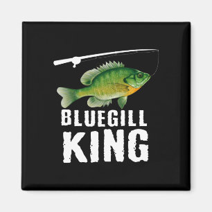 Funny bluegill fishing graphic freshwater fish magnet