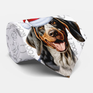 Funny Bluetick Coonhound Christmas Dog Lover Tie