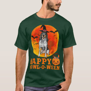 Funny Bluetick Coonhound Dog Halloween Happy Howl T-Shirt