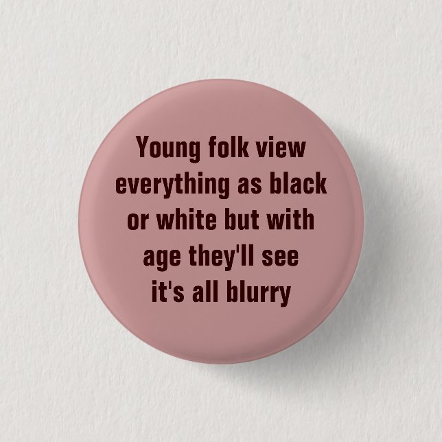 Funny blurry vision Button (Front)