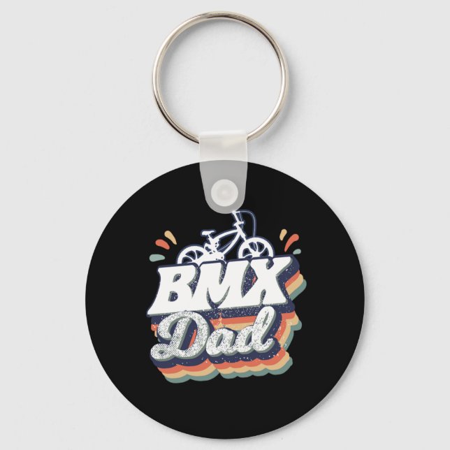 Funny BMX Dad BMX Bike Matching Key Ring (Front)