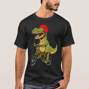 Funny Bmx Dinosaur Design Boy Girl Dino T-Rex Bmx T-Shirt