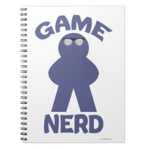 Funny Board Game Nerd Meeple Fun Design Notebook
