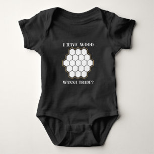 Funny Board Game Settlers Wood Trade Baby Bodysuit