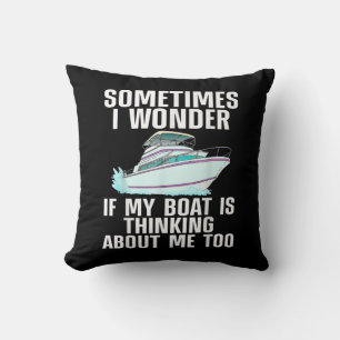 Funny Boat Art For Men Women Boating Watercraft Bo Cushion