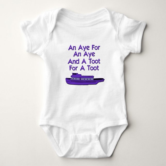 funny boat baby bodysuit (Front)