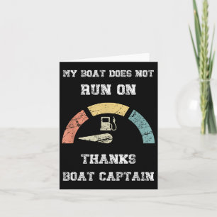 Funny Boat Captain Design For Men Women Boating Bo Card