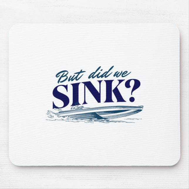 Funny Boat Captain  Mouse Pad (Front)