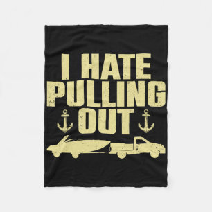 Funny Boat Design For Men Women Boating Boat Trail Fleece Blanket