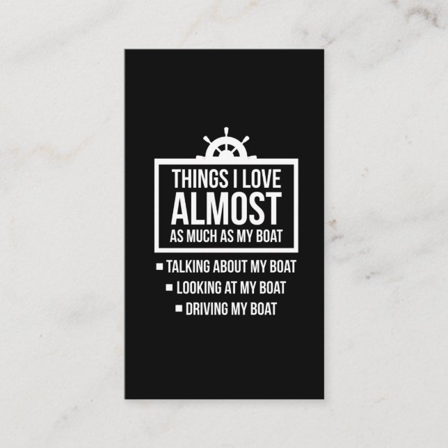 Funny Boat Owner Humour Boating Captain Business Card (Front)