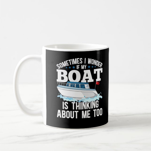 Funny Boating Captain Sailing Humour Coffee Mug (Left)