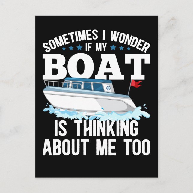 Funny Boating Captain Sailing Humour Postcard (Front)