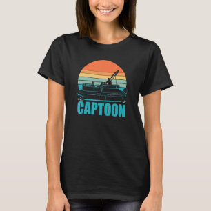 Funny Boating Captoon Pontoon Tritoon Captain Pont T-Shirt