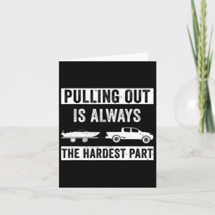 Funny Boating Design For Men Captain Boat Pulling Card