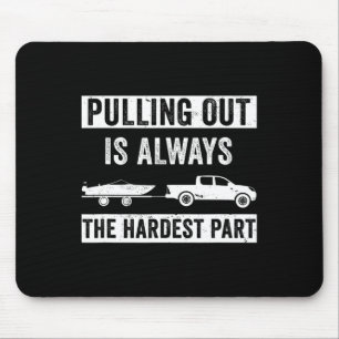 Funny Boating Design For Men Captain Boat Pulling Mouse Pad