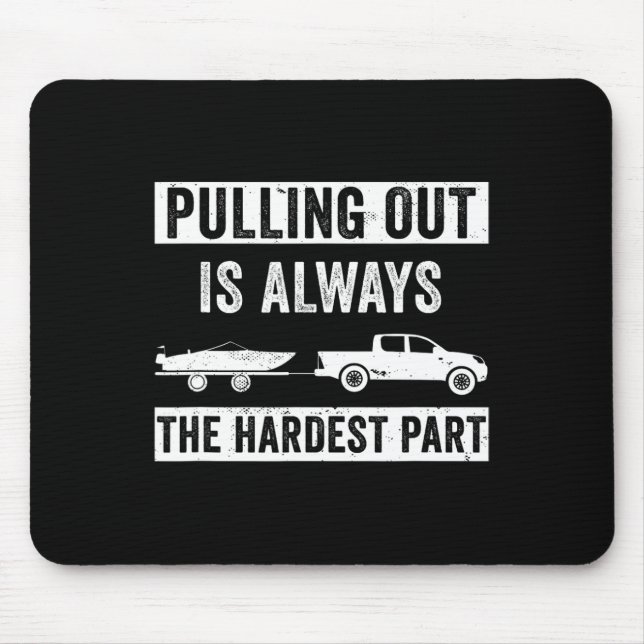 Funny Boating Design For Men Captain Boat Pulling  Mouse Pad (Front)
