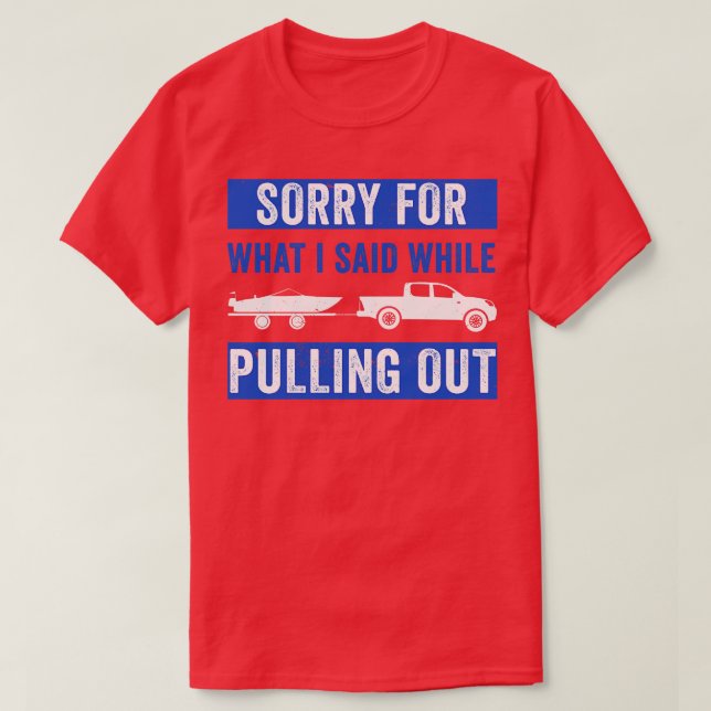 Funny Boating Design for Men Captain Boat Pulling  T-Shirt (Design Front)