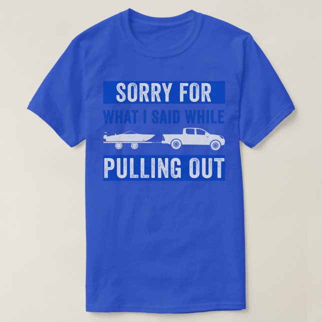 Funny Boating Design for Men Captain Boat Pulling  T-Shirt (Design Front)