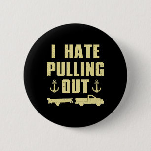 Funny Boating Design For Men Women Boat Captain Bo 6 Cm Round Badge