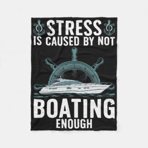 Funny Boating Design For Men Women Boaters Yachtin Fleece Blanket