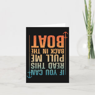 Funny Boating Design For Men Women Boating Boater  Card