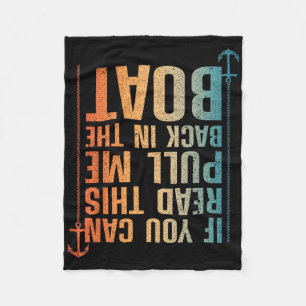 Funny Boating Design For Men Women Boating Boater Fleece Blanket